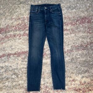 Mother looker ankle fray denim jeans 28
